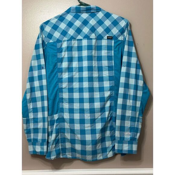 NRS Long-Sleeve Guide Checkered Silkweight Lightweight Button Up Shirt Women's L - Picture 12 of 12